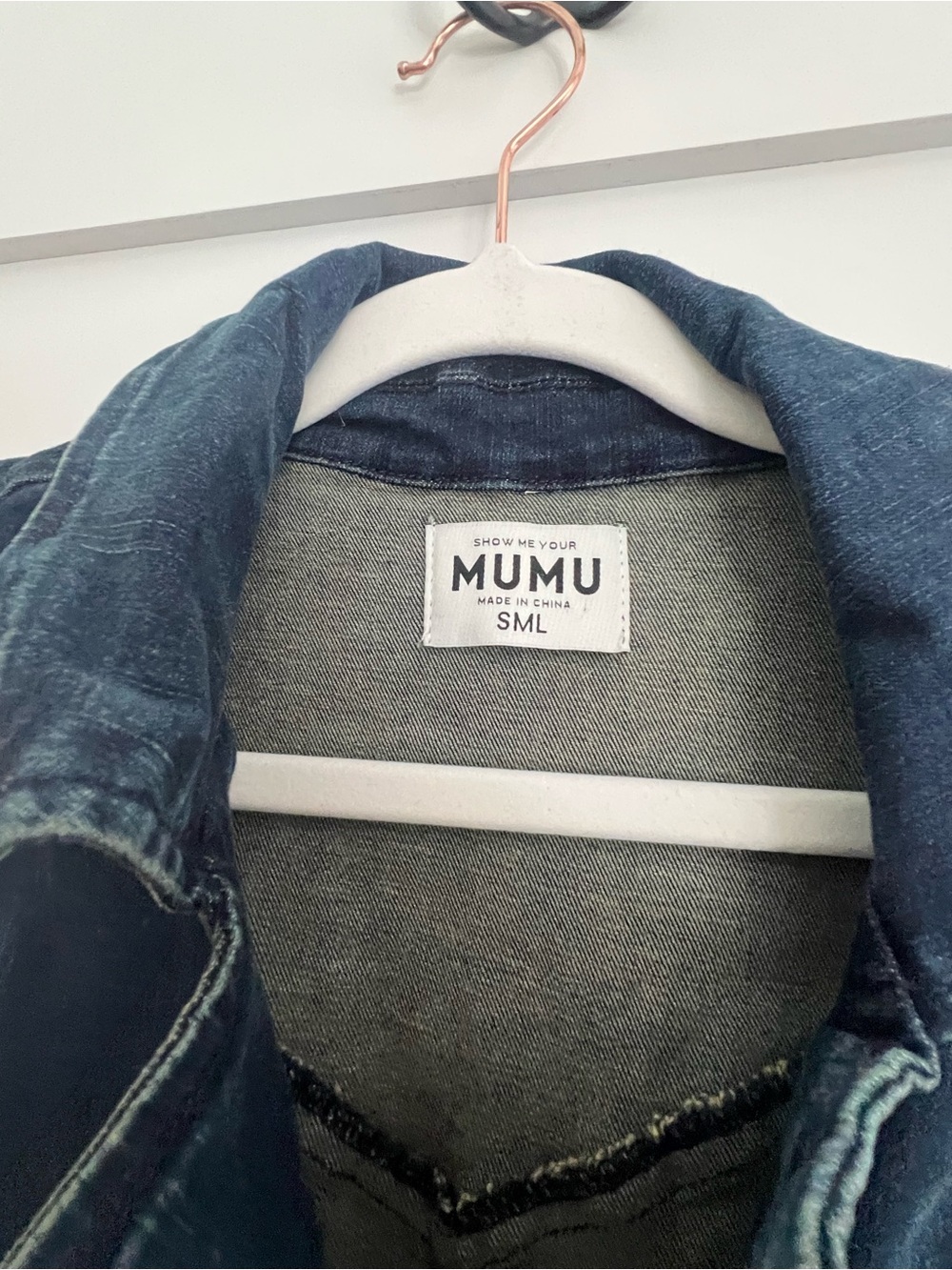Show Me Your Mumu Distressed Indigo Denim Jacket - Picture 4 of 4